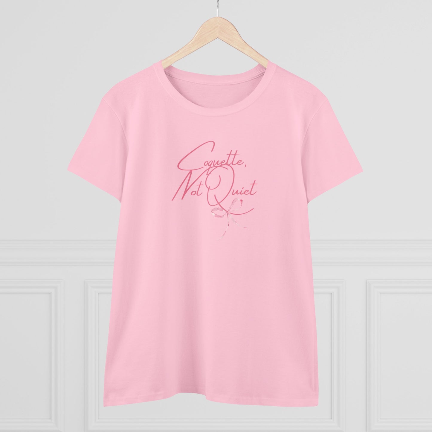 Coquette Tshirt, Coquette, Not Quiet, Coquette Tshirt, Grandmillenial Shirt, Pink Bow Tee, Girly Coquette Clothing