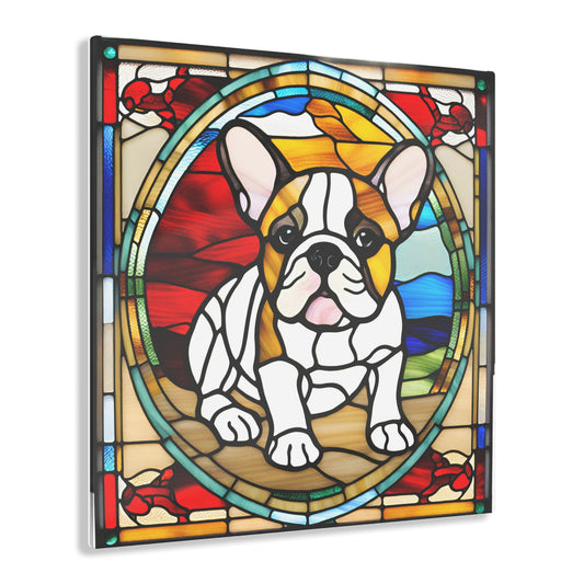 French Bulldog Stained Glass Acrylic Print