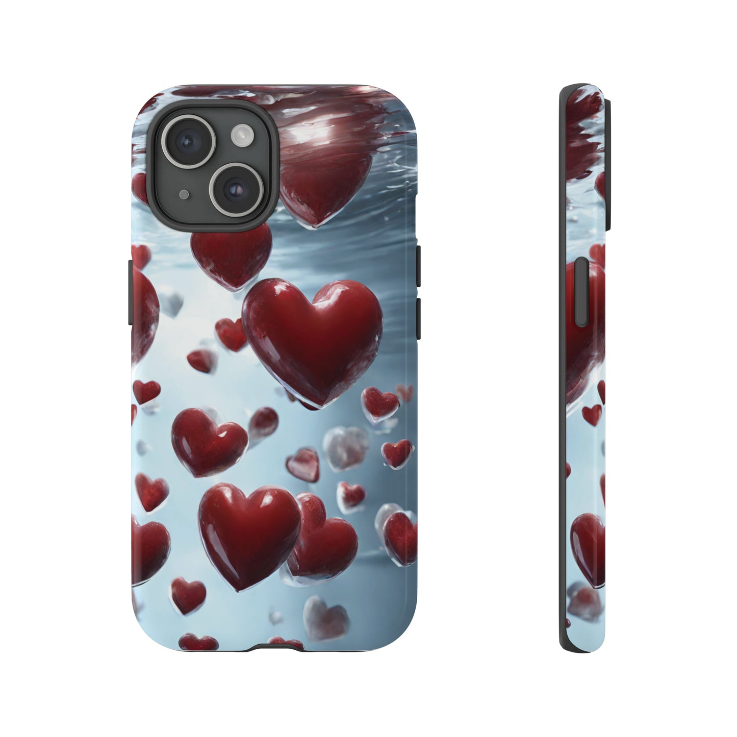 3D Red Heart iPhone Case Tough Cases