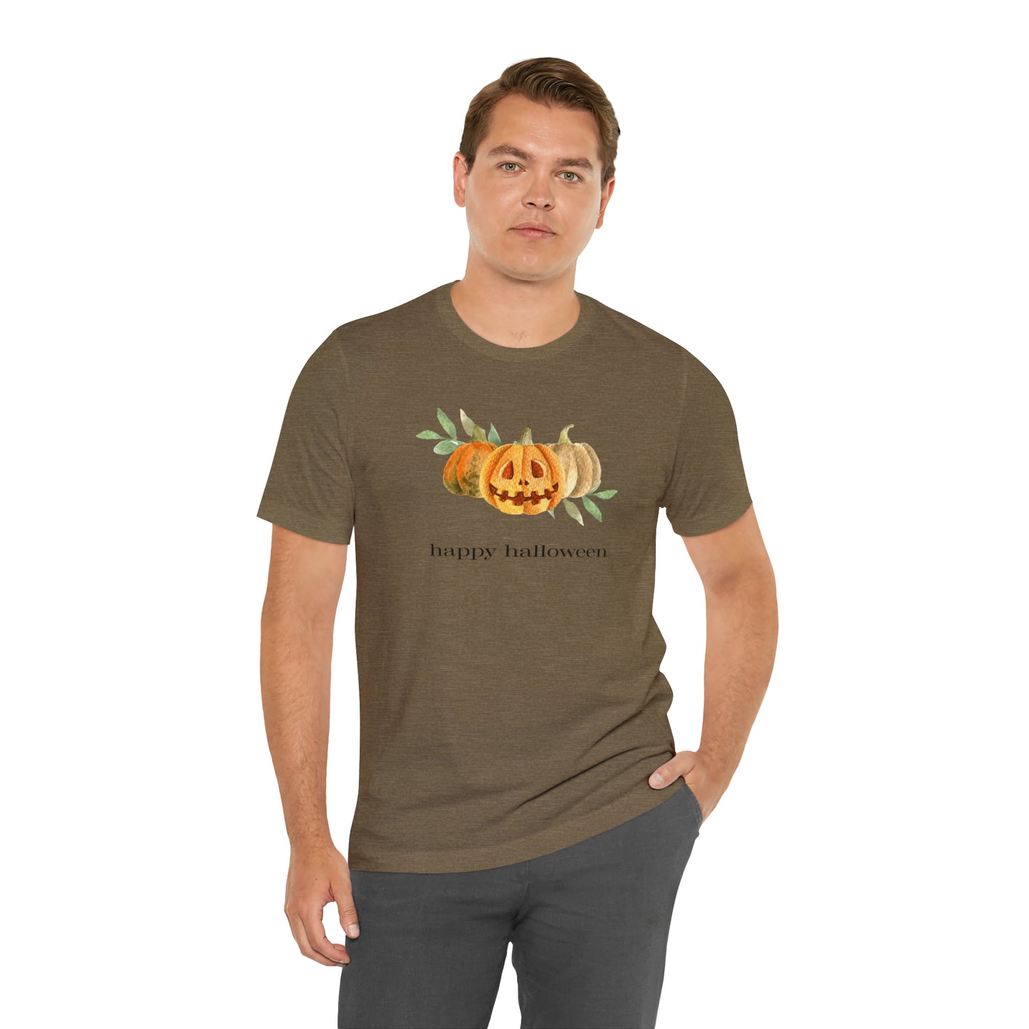 Happy Halloween T-shirt, Pumpkins, Vintage Halloween,  Unisex Jersey Short Sleeve Tee