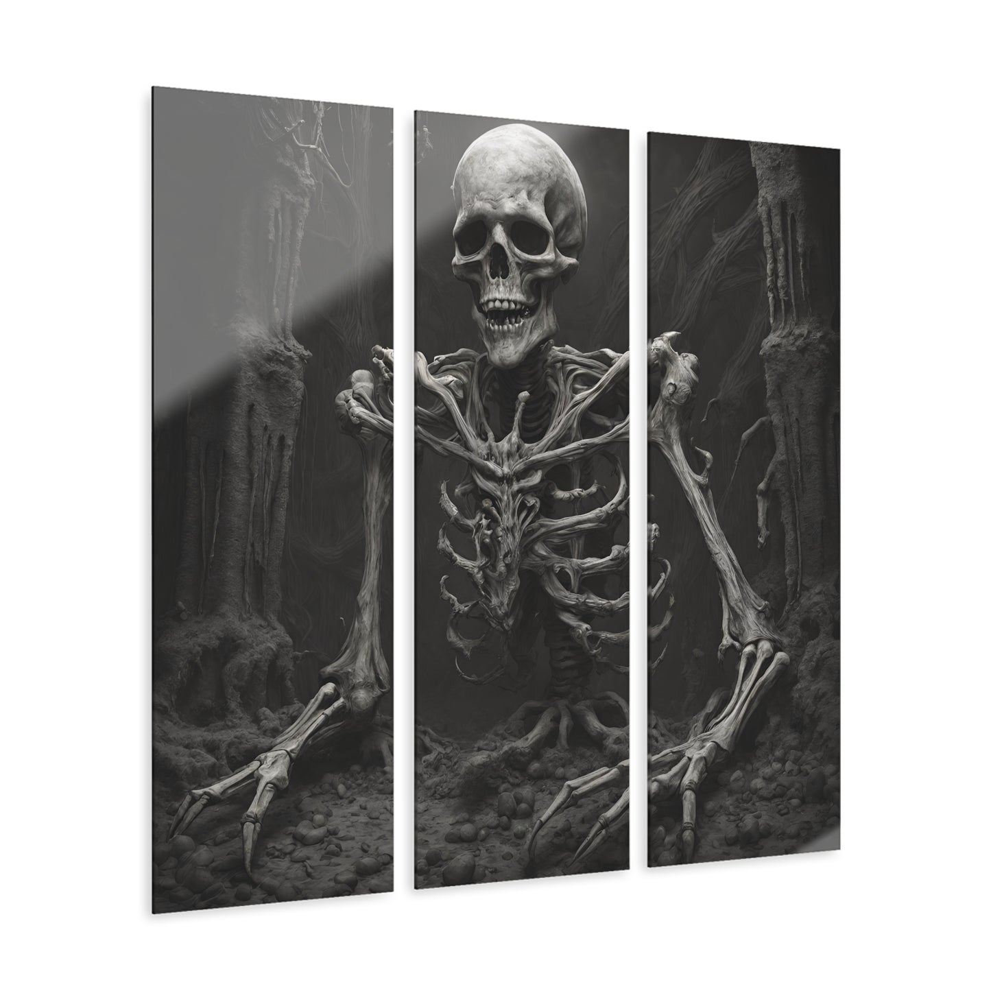 Sinister Skeleton Acrylic Print (Triptych)
