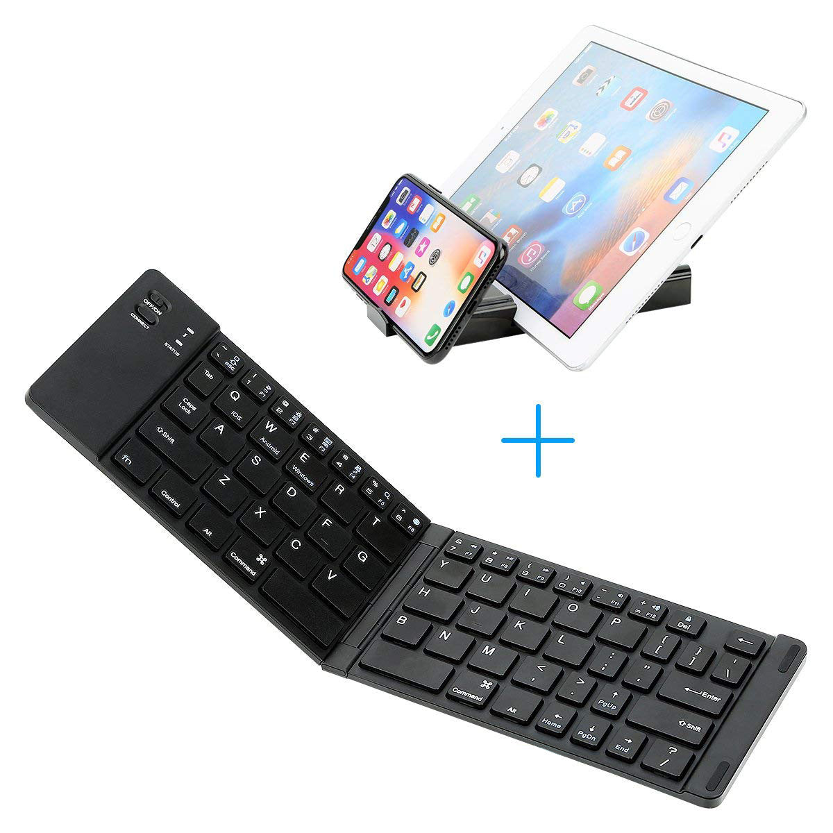 Folding Metal Bluetooth Foldable Keyboard Mini Bluetooth Wireless