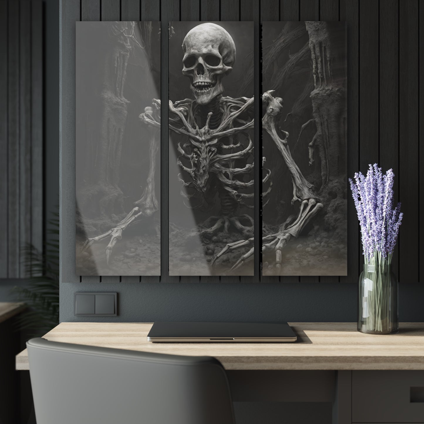 Sinister Skeleton Acrylic Print (Triptych)