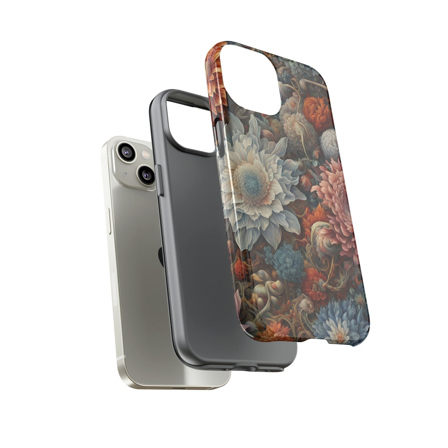 3D Floral iPhone Case 15 14 13 12 11 Pro XR