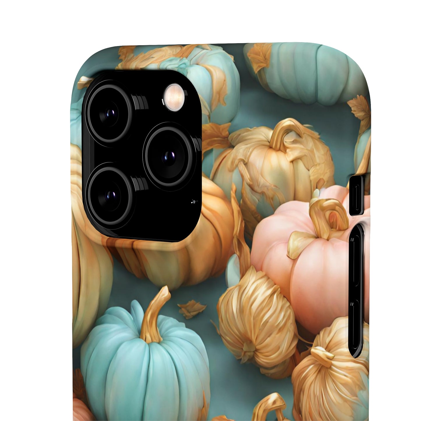 3D Pastel Pumpkins Snap Cases, Halloween Phone Case, Autumn Phone Case