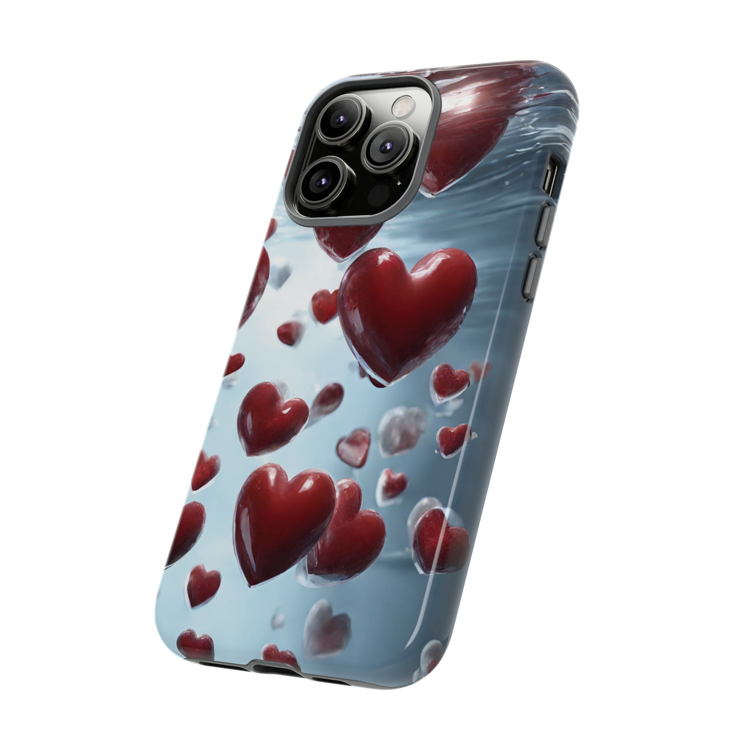 3D Red Heart iPhone Case Tough Cases