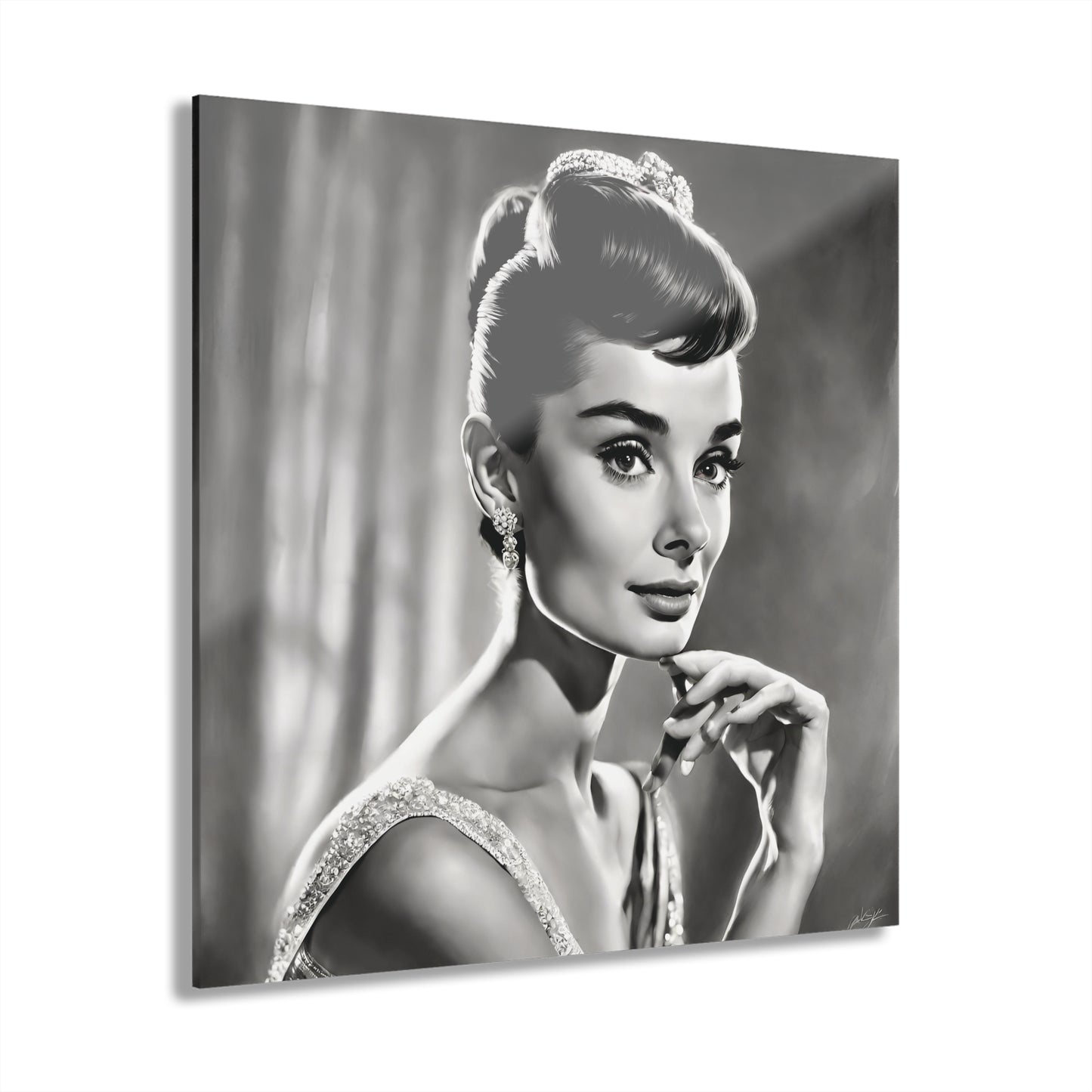 Audrey Hepburn Acrylic Print (French Cleat Hanging)