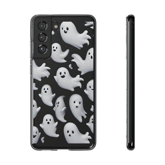 Halloween Ghosts on Clear Phone Case. IPhone Clear Case, 3D Ghosts, 3D Halloween
