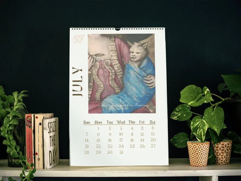 2024 Wall Hanging Calendar Funny Art Novelty Gift