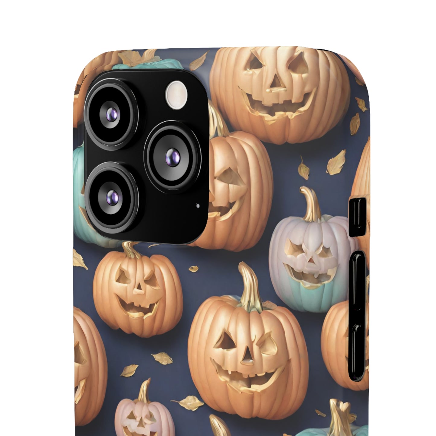 Pastel Pumpkins Snap Phone Case, Halloween Pumpkins, 3D Halloween Phone Case