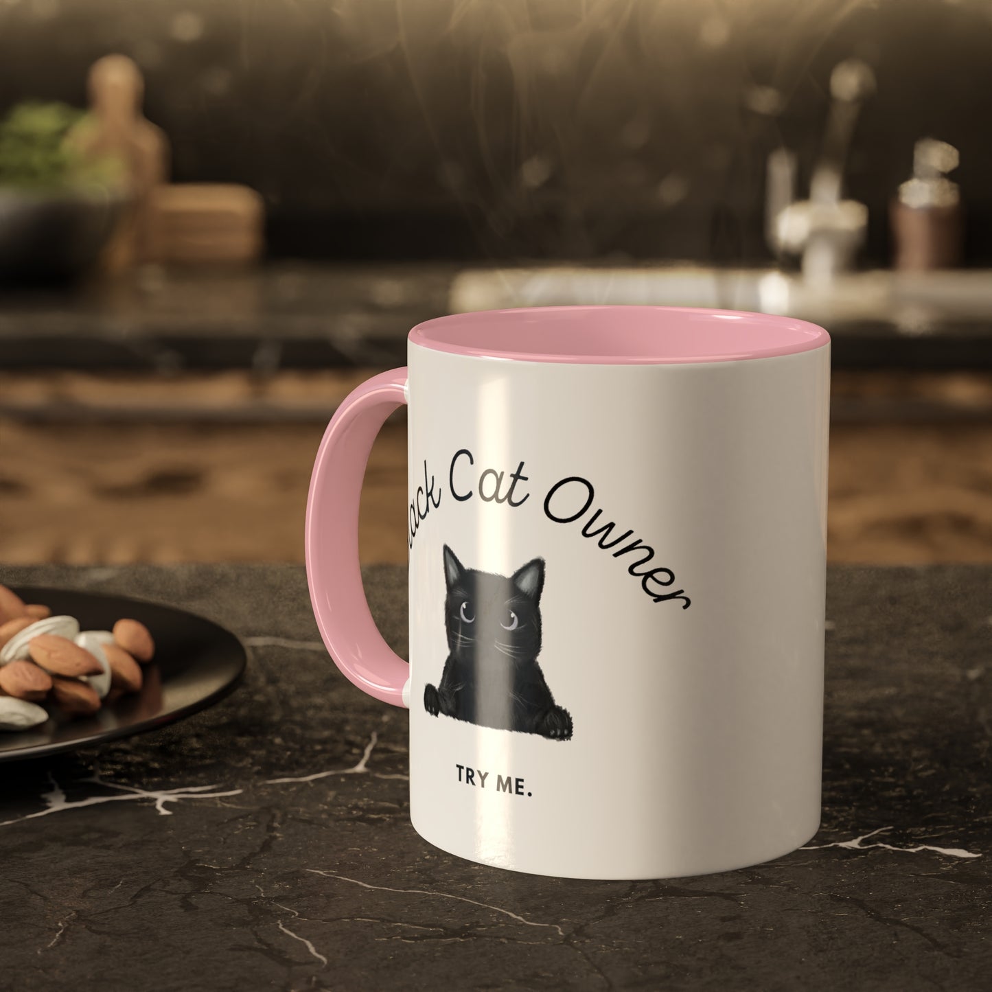 Black Cat Owner. TRY ME. Mug