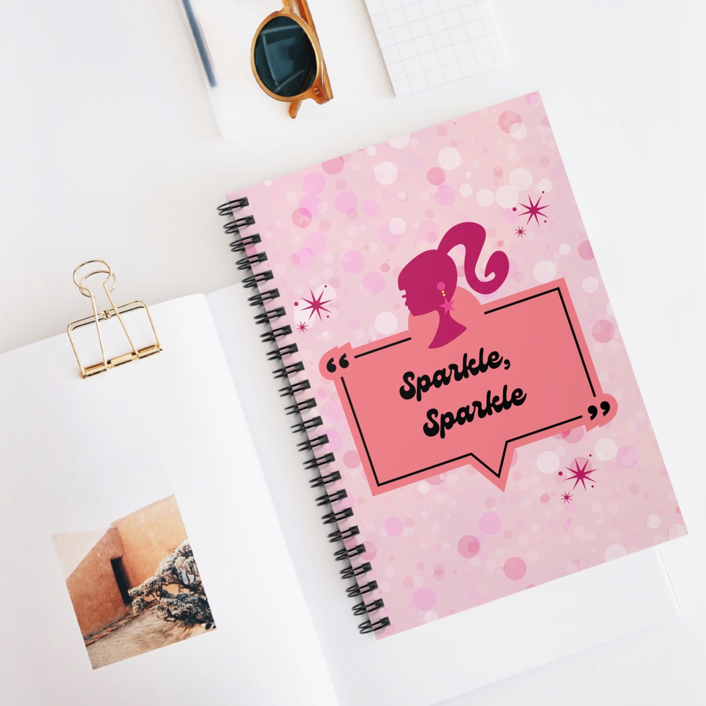 Hot Pink Doll Journal Notebook