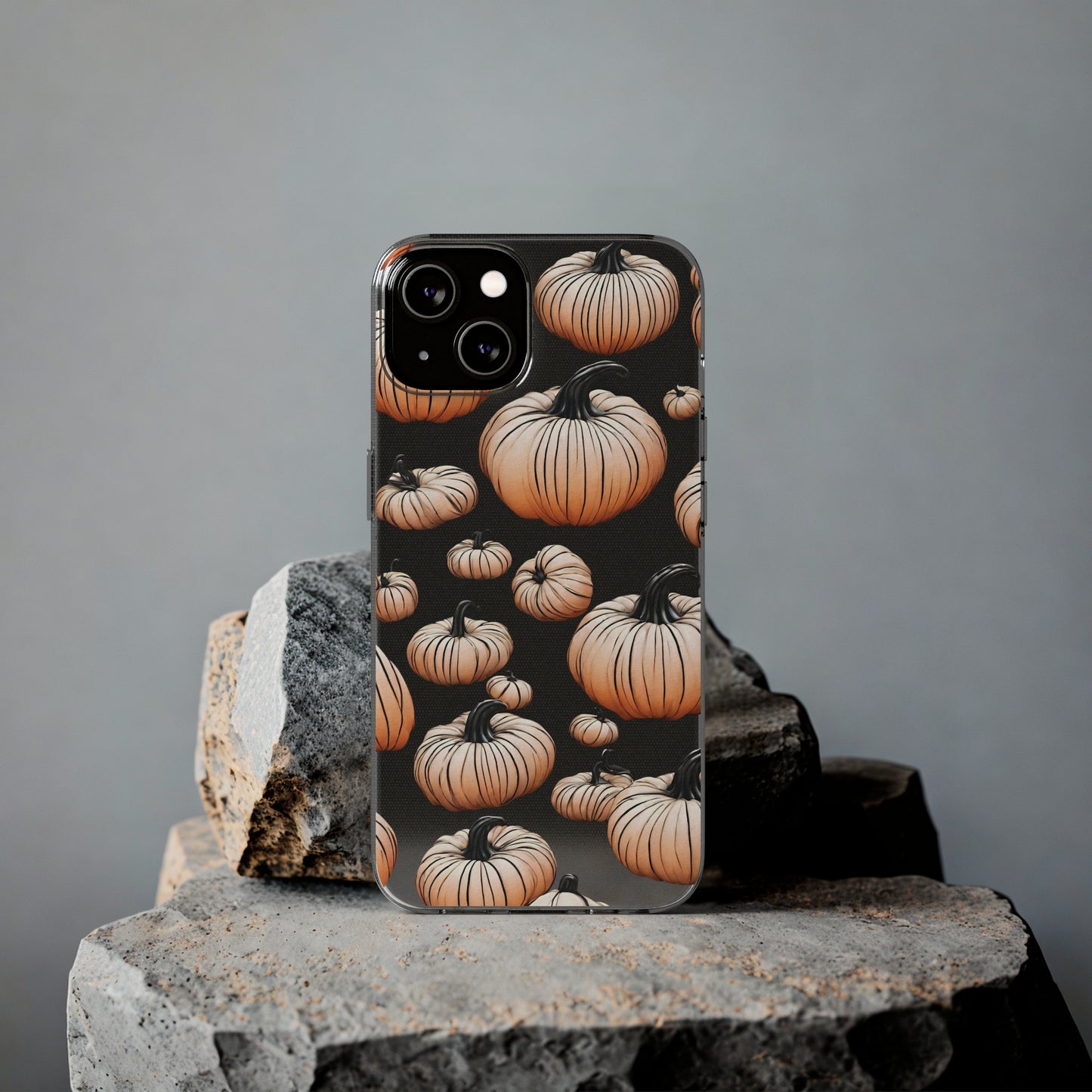 Halloween Pumpkin Phone Case Clear, Autumn iPhone Case, Clear cases