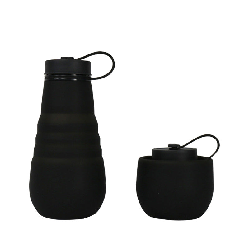 500ml Portable Retractable Silicone Collapsible Water Bottle