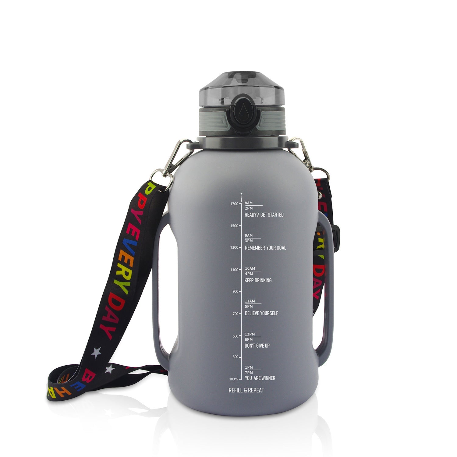 Eyicmarn Cute Water Bottle Large Capacity Water Bottles Portable Sports  Bottle with Handle and Carry Straps 