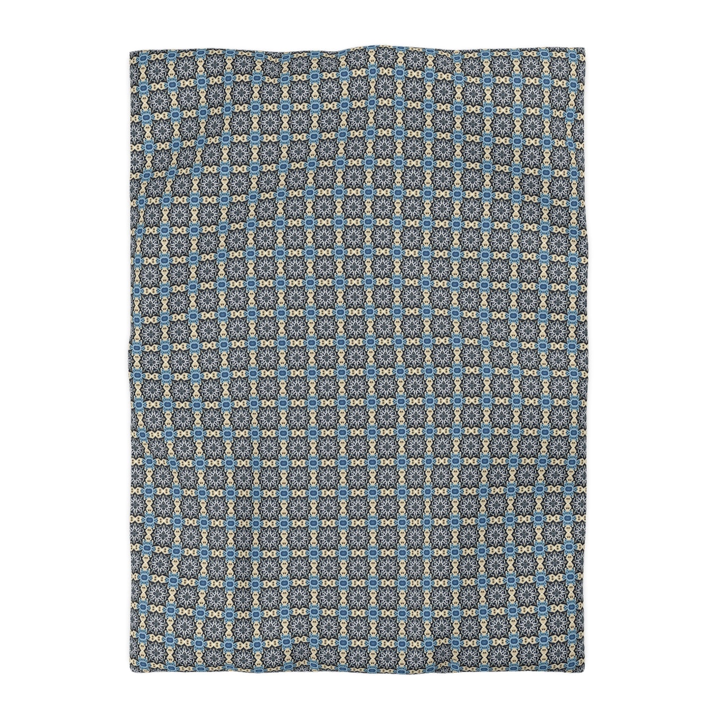Morrocan Blue Microfiber Duvet Cover