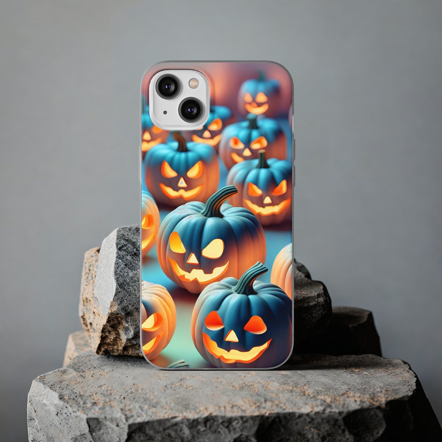 3D Pumpkin Pastel Flexi Cases, Halloween Phone Case, iPhone Case, 3D Galaxy Phone Case