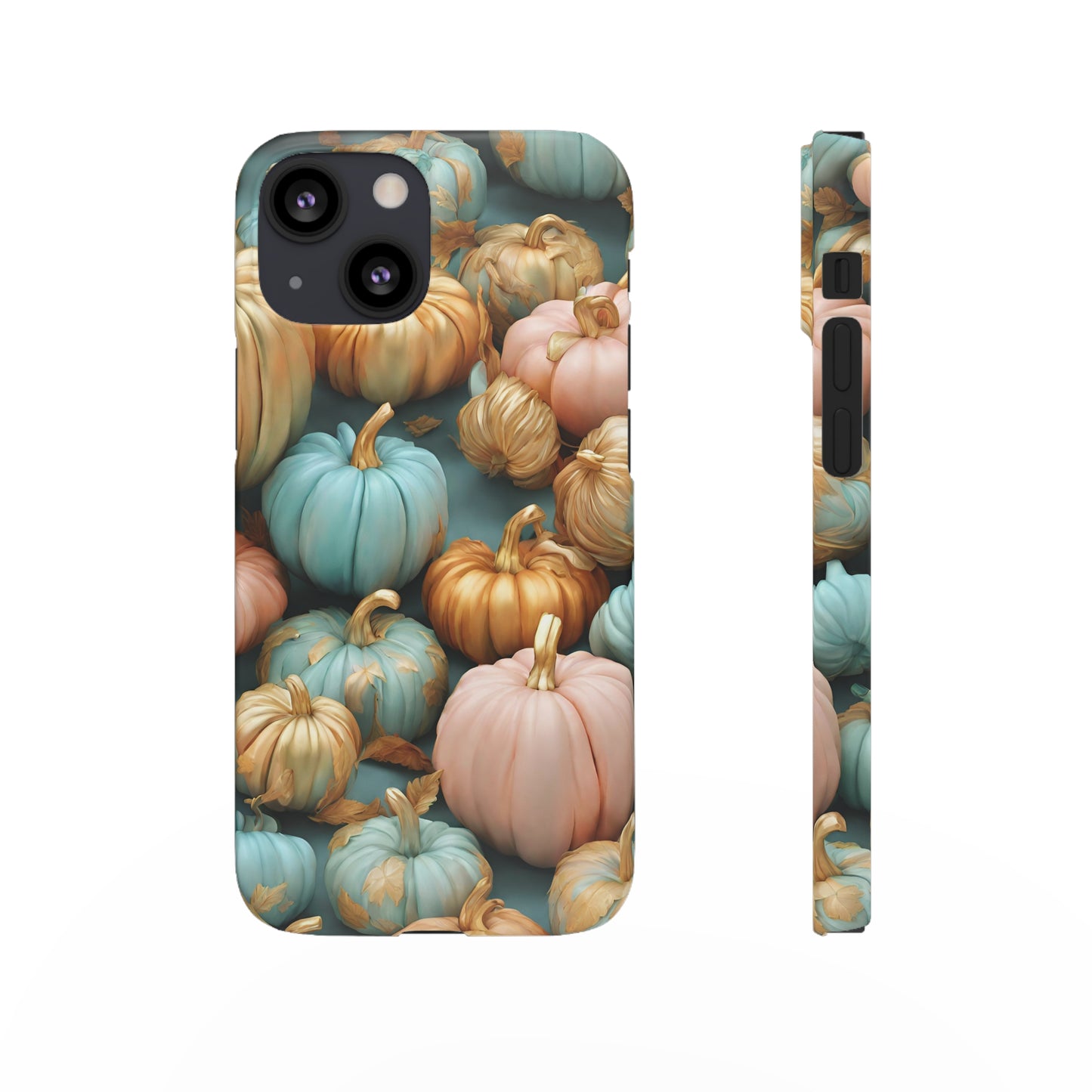 3D Pastel Pumpkins Snap Cases, Halloween Phone Case, Autumn Phone Case