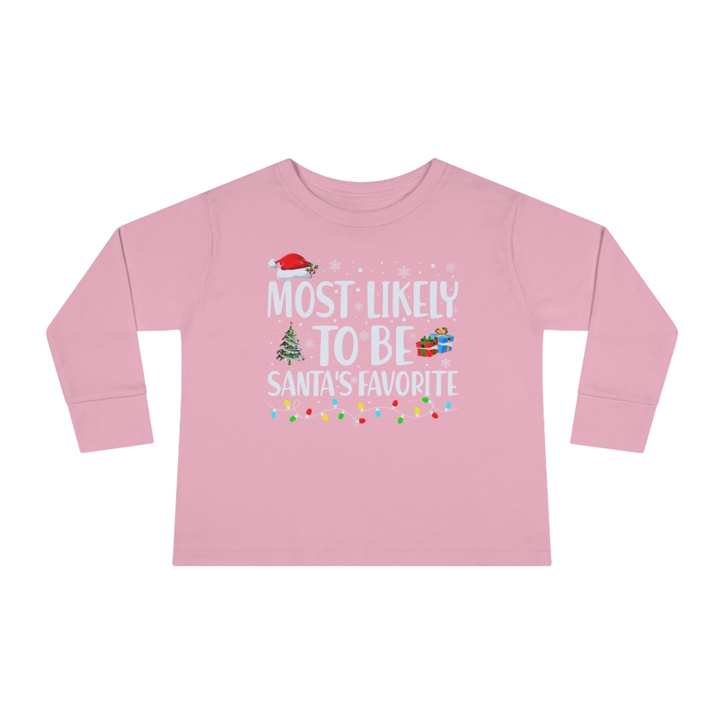 Most Likely To Be Santa's Favorite Toddler Long Sleeve Tee