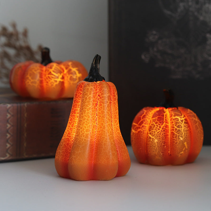 New Halloween Pumpkin Lantern Simulation Pumpkin LED Candle Lamp