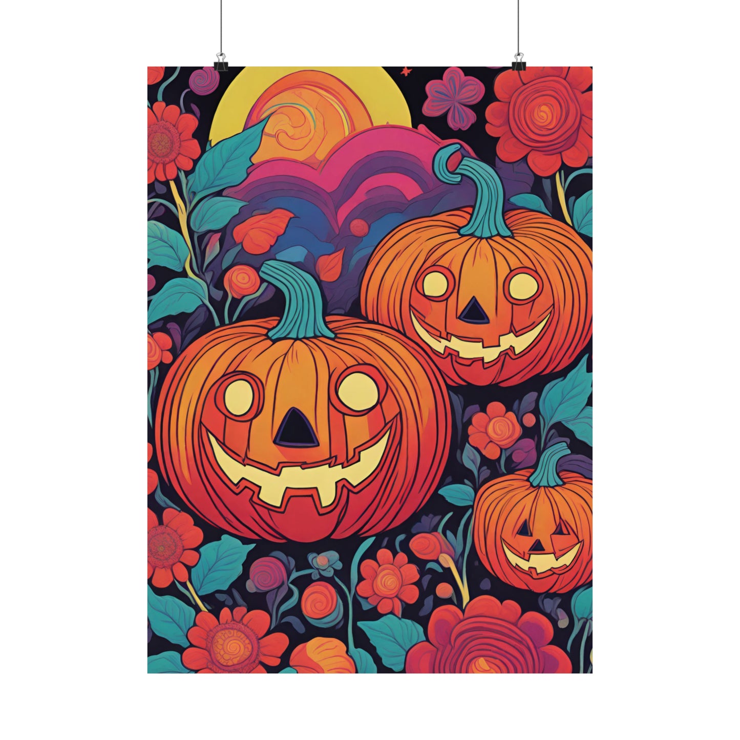 Happy Halloween Poster Matte, Happy Pumpkin Poster