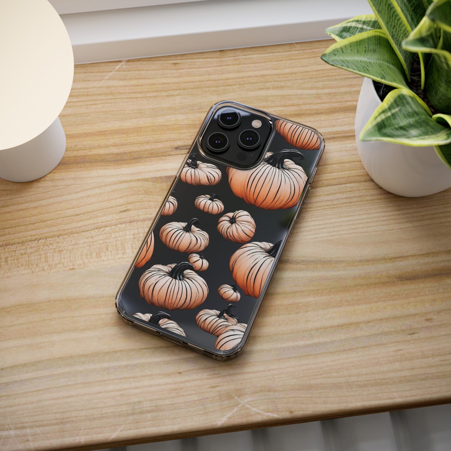Pumpkin Clear Case for Android & iPhone, Halloween Phone Cases, Clear Phone Case, Pumpkin Phone Case