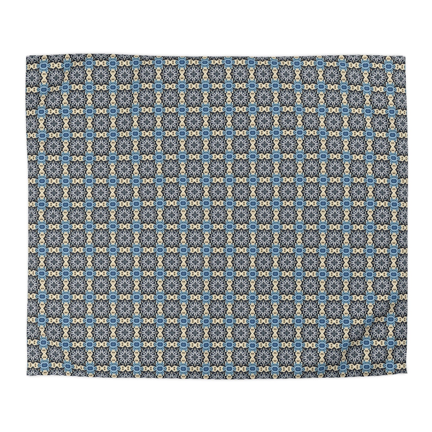 Morrocan Blue Microfiber Duvet Cover