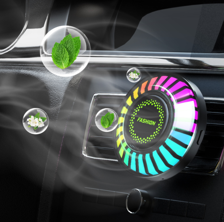 In-car Aromatherapy Rgb Atmosphere Light LED Magic Color Pickup Light Voice-activated Intelligent Music Rhythm Light