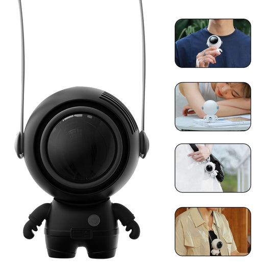 Personal Neck Fans USB Rechargeable Astronaut Small Fan Handheld Hanging Neck Creative Bladeless Mini Fan Easy To Use