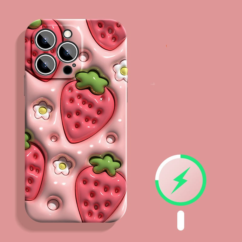 Cute 3D Fruit Silicone Drop Resistant Premium Phone Case