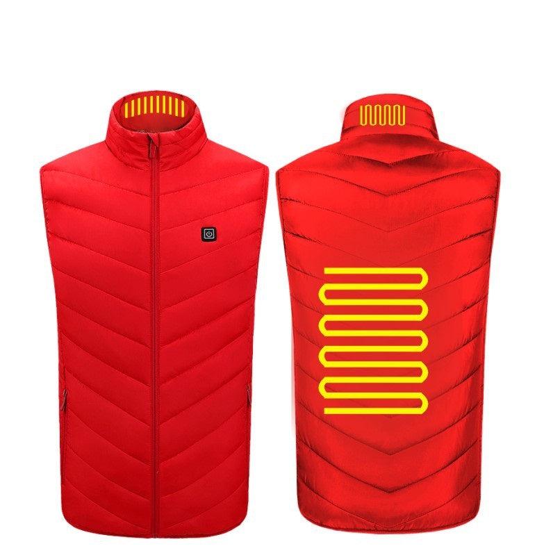red heated vest