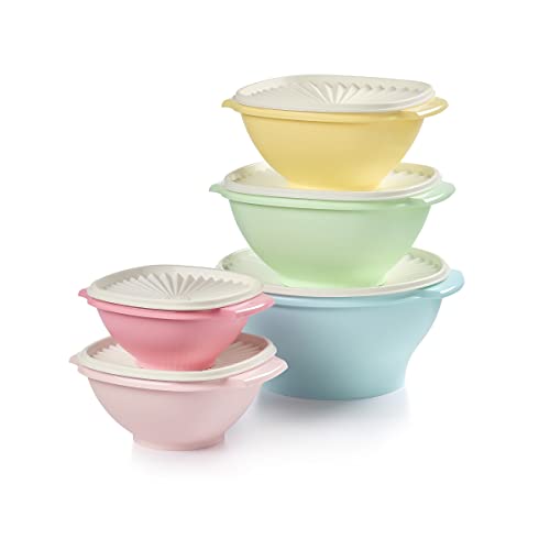 Tupperware Heritage Collection 10 Piece Food Storage Container Set in Vintage Colors