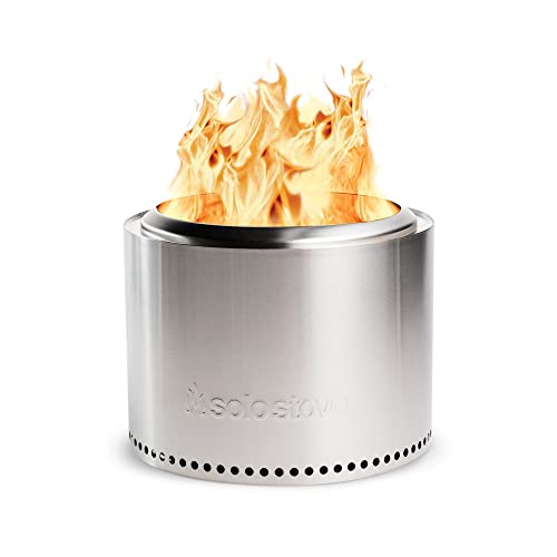 Solo Stove Bonfire 2.0, Smokeless Fire Pit | Wood Burning Fireplaces with Removable Ash Pan, Portable Outdoor Firepit - Ideal for Camping, Stainless Steel