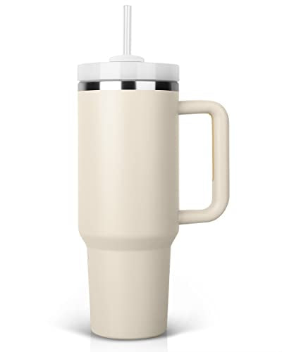 40 oz Tumbler With Handle and Straw
