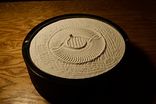 Automatic Zen Garden Desktop Sand Bowl - Kinetic Art, Black