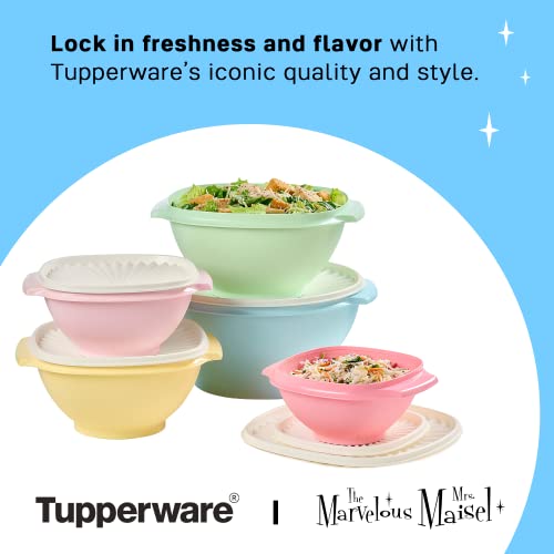 Tupperware Heritage Collection 3.5 Cup and 5.25 Cup Bundle with Starburst Lid - Vintage Colors