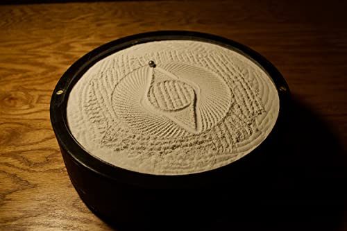 Automatic Zen Garden Desktop Sand Bowl - Kinetic Art, Black