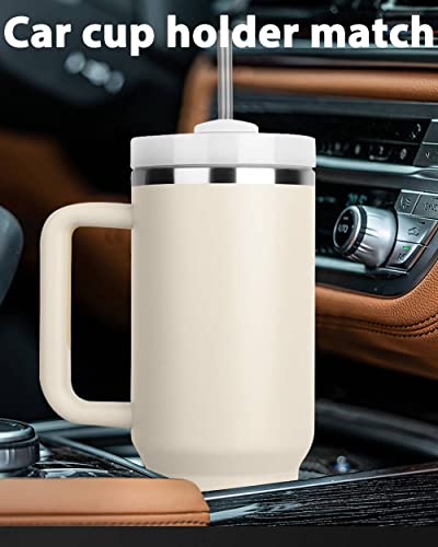 40 oz Tumbler With Handle and Straw