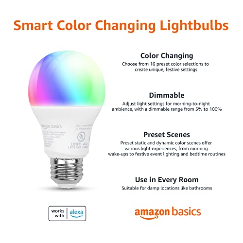Amazon Basics Smart A19 LED Light Bulb