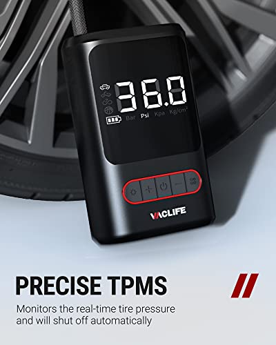 VacLife Cordless Tire Inflator Portable Air Compressor