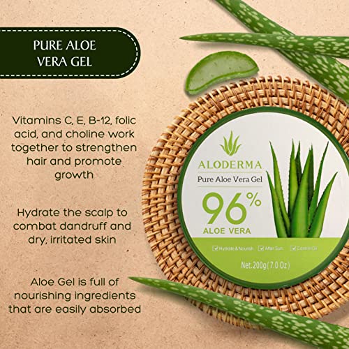 Organic Pure Aloe Vera Gel Made with 96% USDA Organic Aloe Vera within 12 Hours of Harvest