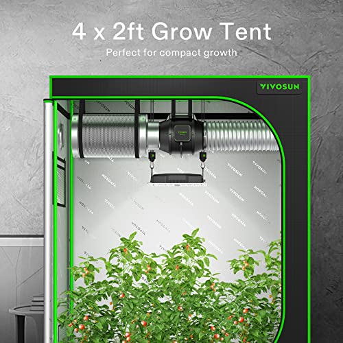 S425 4x2 Grow Tent, 48"x24"x60" High Reflective Mylar with Observation Window