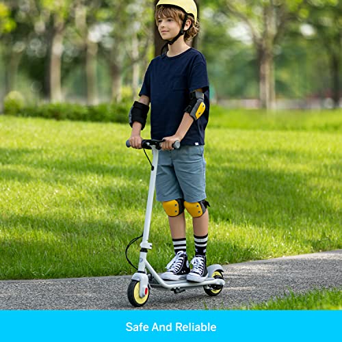 Segway Ninebot eKickScooter ZING C8, Electric Kick Scooter for Kids, Teens, Boys and Girls, Lightweight and Foldable, Light Grey & Yellow