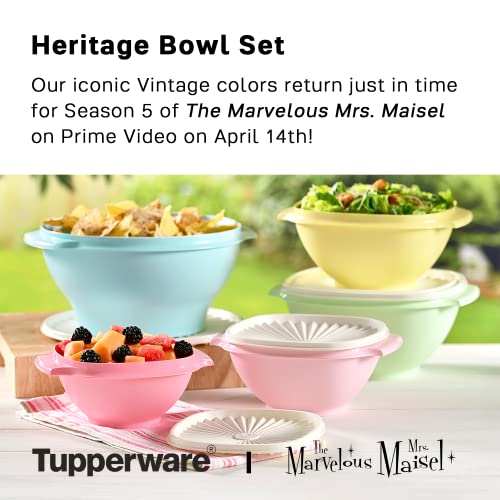 Tupperware Heritage Collection 10 Piece Food Storage Container Set in Vintage Colors