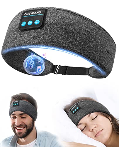 Cosyband Sleep Headphones Wireless Headband, Sports Wireless Earphones Music Sleeping Headphones Mask Earbuds with HD Stereo Speaker for Women Men Teens Workout Running Cool Gadgets Unique Gifts
