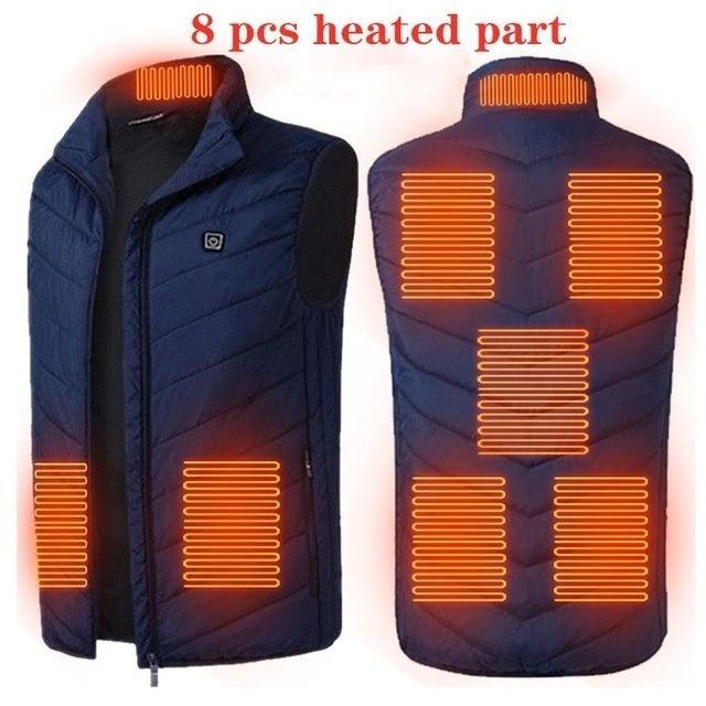 blue heated vest