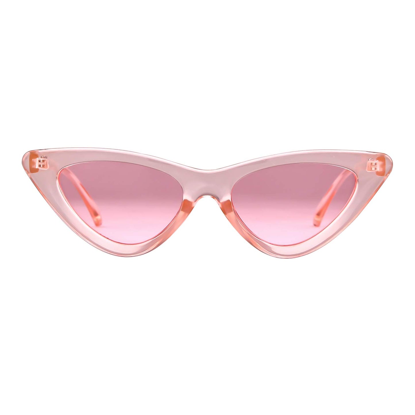 GIFIORE Retro, Coquette, Vintage Narrow Cat Eye Sunglasses for Women Clout Goggles Plastic Frame Cardi (Pink Frame Pink Lens, 51)