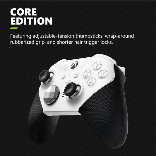 Xbox Elite Series 2 Core Wireless Gaming Controller – White – Xbox Series X|S, Xbox One, Windows PC, Android, and iOS