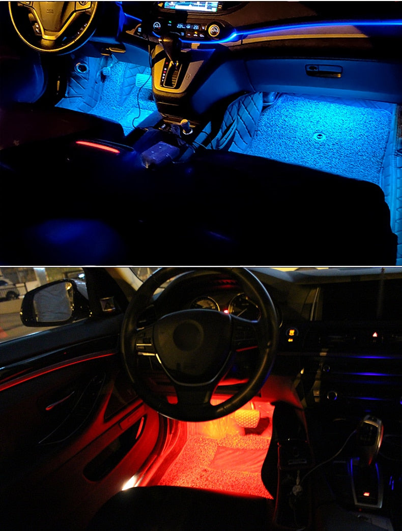 Car Ambient Light With USB Remote