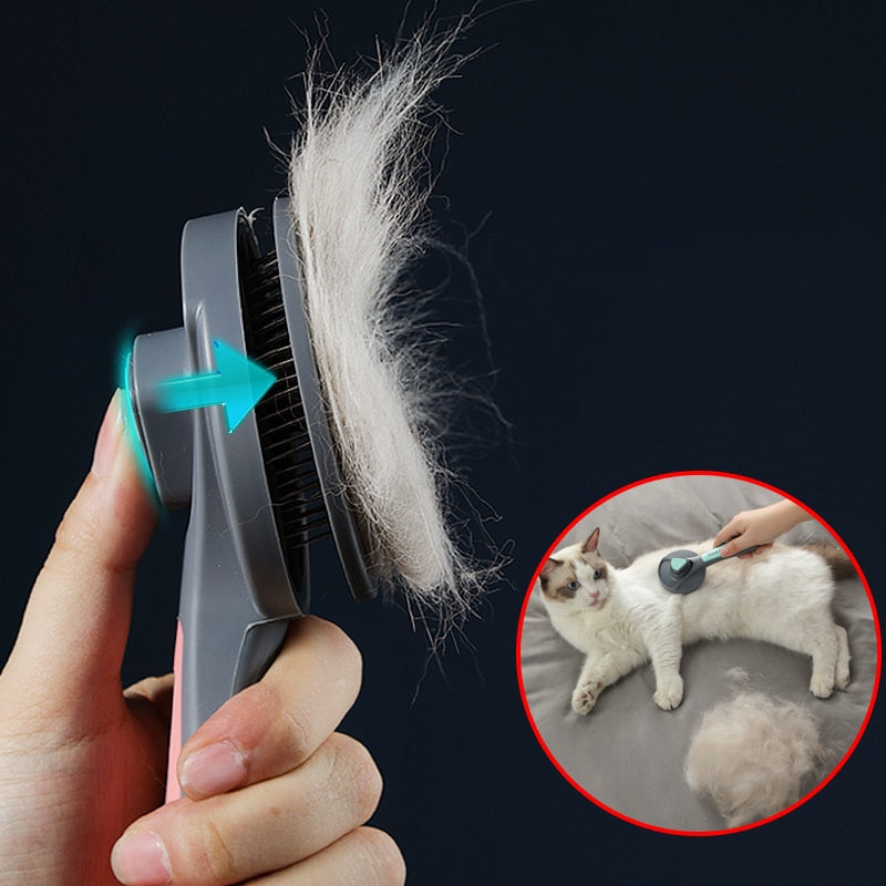 Pet Self-Cleaning Cat Hair Brush